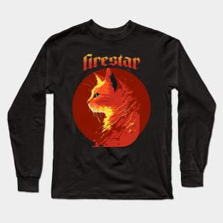 Firestar's Legacy: A Warrior Cat's Journey through Flames Long Sleeve T-Shirt